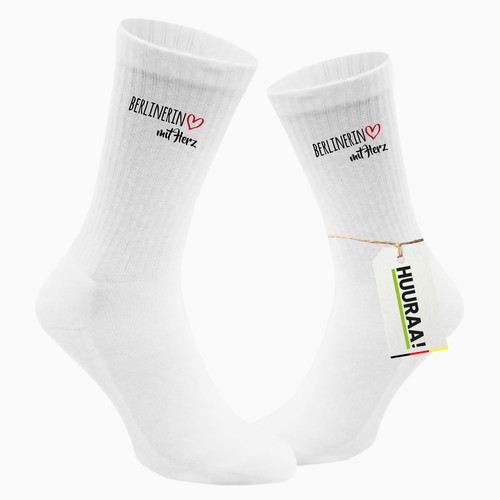 Socken berlinerin mit herz - socken,