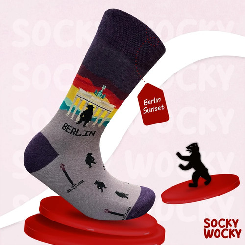Berlin sunset socks city style - socks,