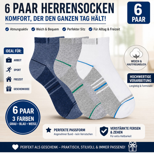 Herren kurzsocke mehrfarbig - herren,